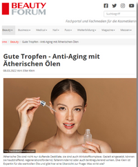 Link zum Beauty Forum: Beitrag Anti-Aging mit ätherischen Ölen