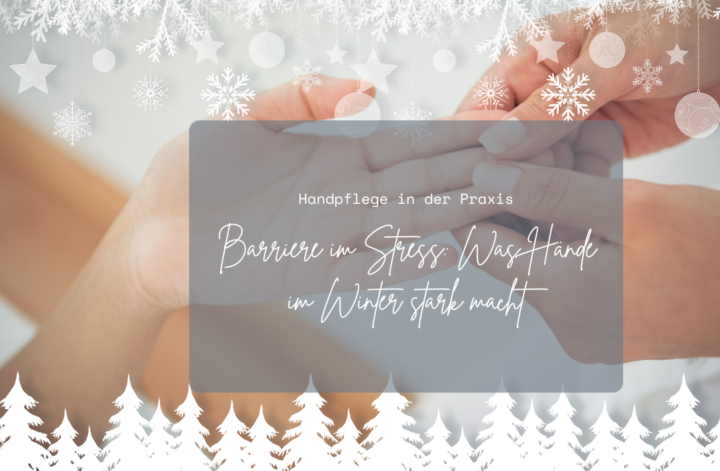 Hände im Winter (symbolisch für Handpflege im Kosmetikinstitut)