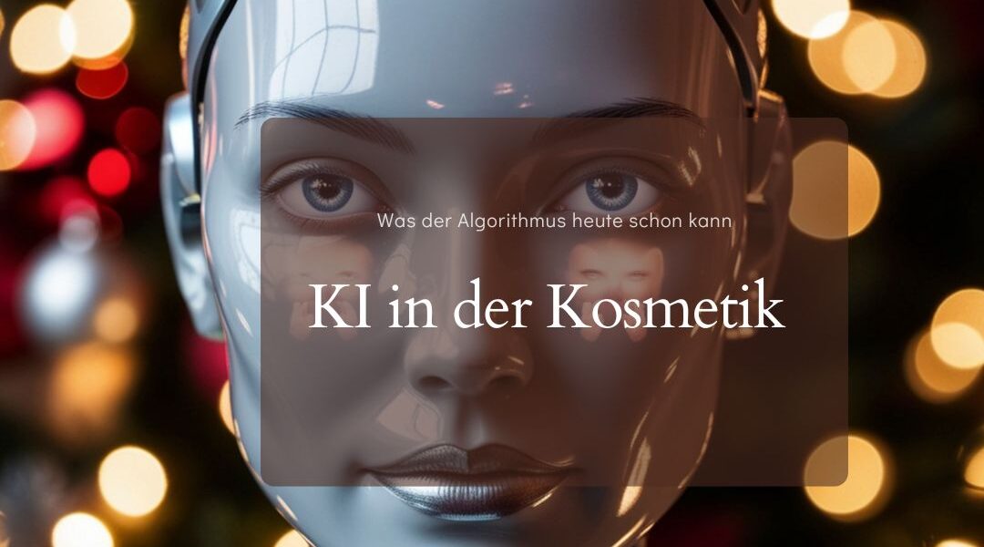Robotergesicht synonym für KI in der Kosmetik