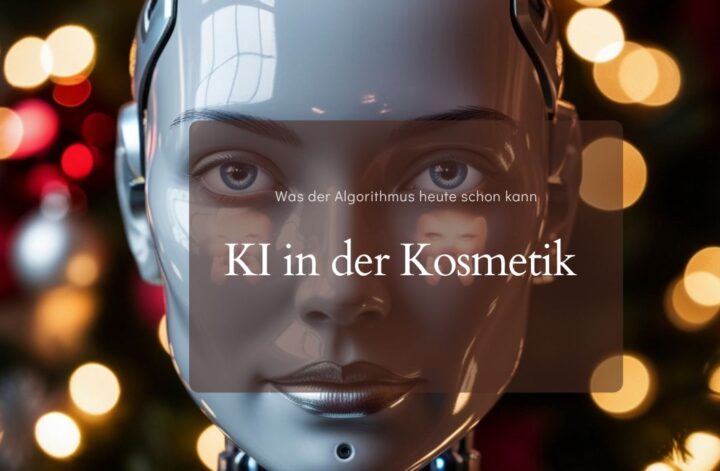 Robotergesicht synonym für KI in der Kosmetik